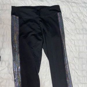 Girls OG Justice Black Holographic Leggings Juniors 16 Women’s S/M